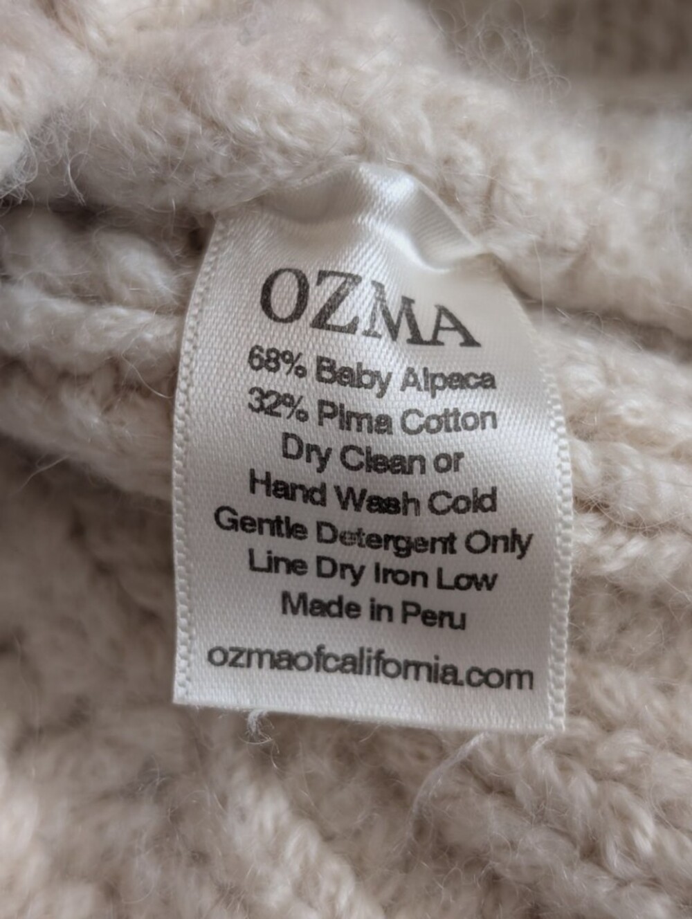 OZMA Cream Cropped Button-Up Knit Sweater - Picture 5 of 7